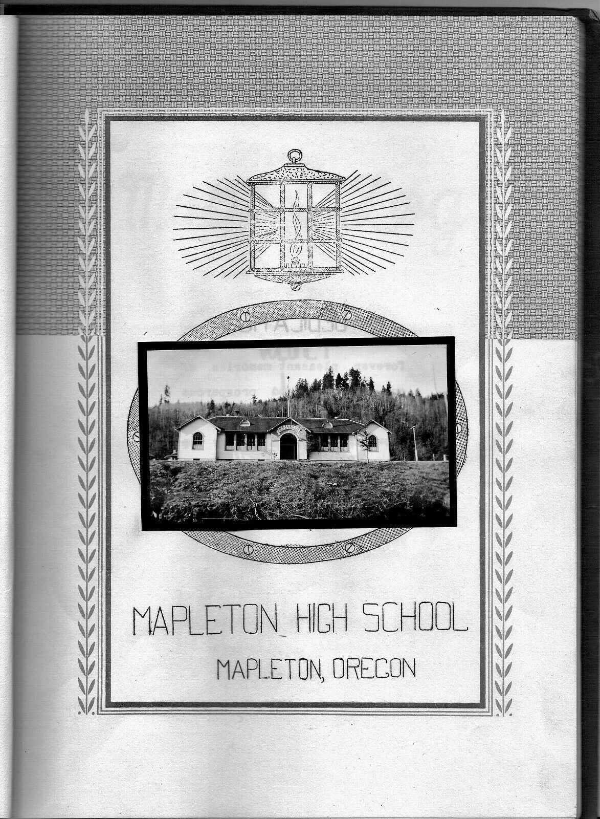 1937 Mapleton High School YearBook. Maple Log, Mapleton, Oregon, 1st