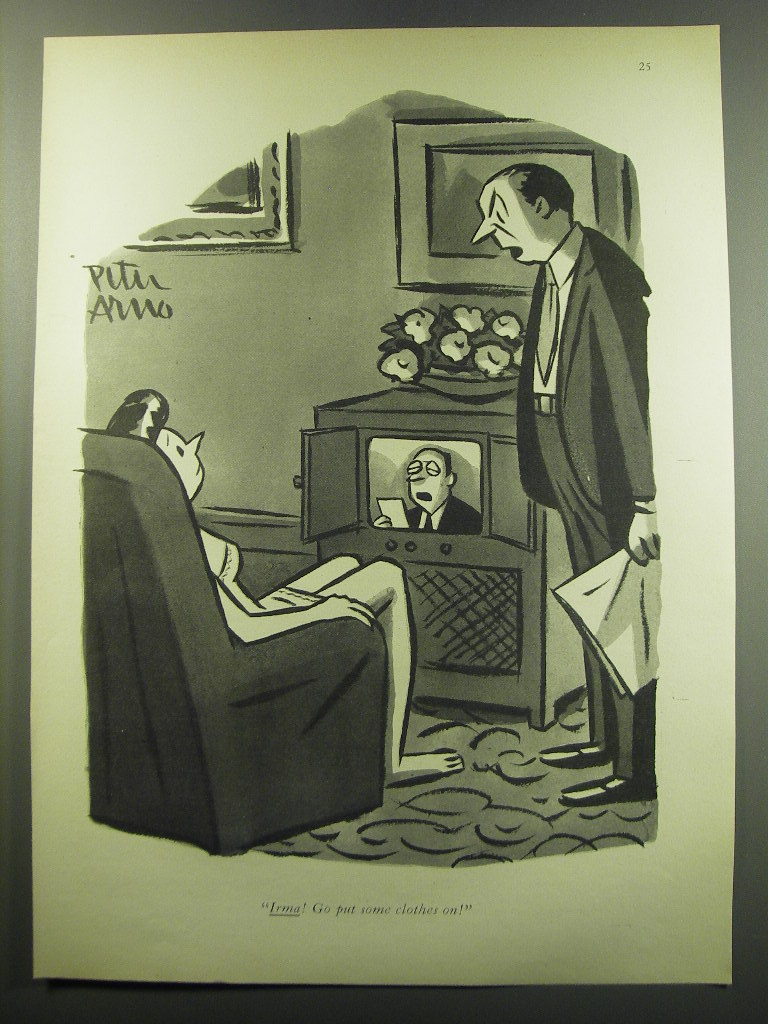 1949 Cartoon by Peter Arno - Irma! Go put some clothes on! - 1980-89