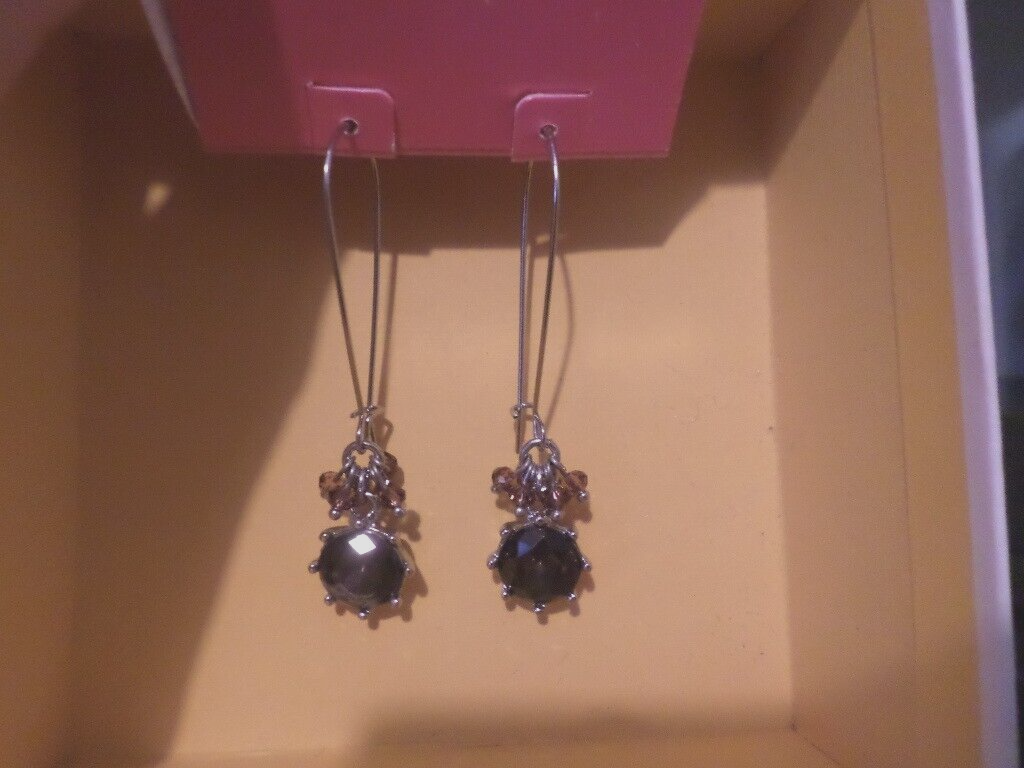 Betsey Johnson Purple Cluster Drop Earrings NWT - $19.80