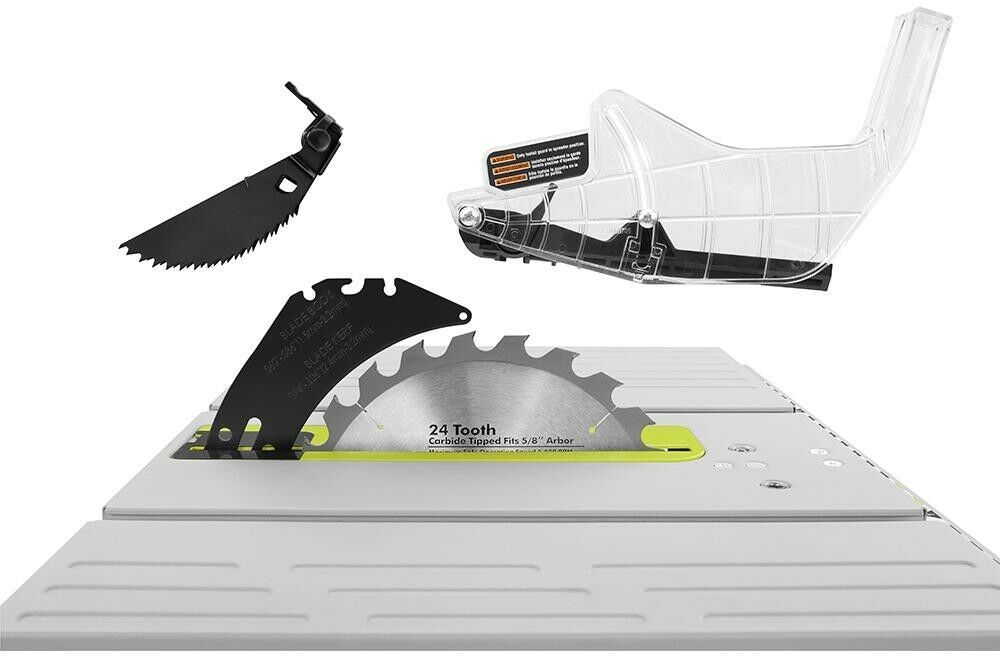 Ryobi Table Saw 10 in. 15 Amp Corded Adjustable Miter Gauge Tool Free