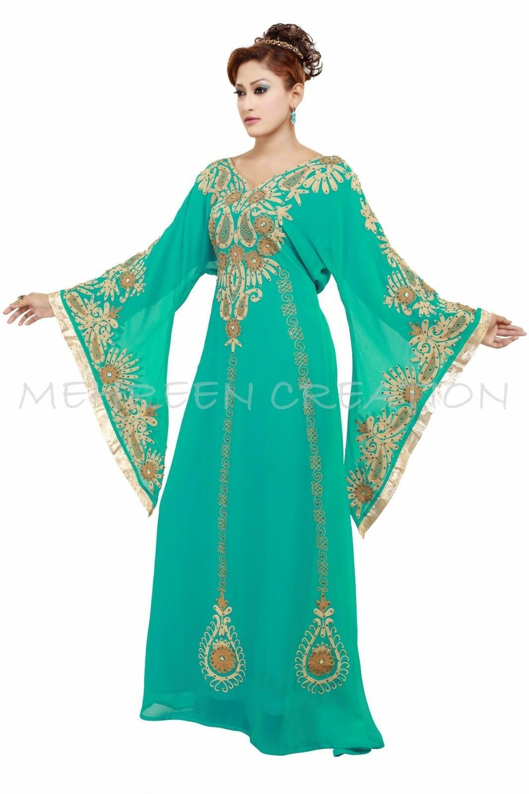  2020 DUBAI BRIDAL KAFTAN MODERN JILBAB ARABIAN ISLAMIC 