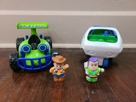 Little People Toy Story Buzz Lightyear and Woody Figures with Spaceship and RC - $38.69