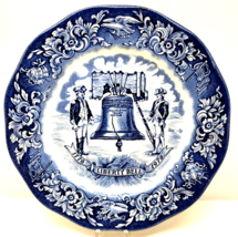 Bicentennial Plate Liberty Bell Avon Special Edition 1776-1976 Blue Vintage - $14.69
