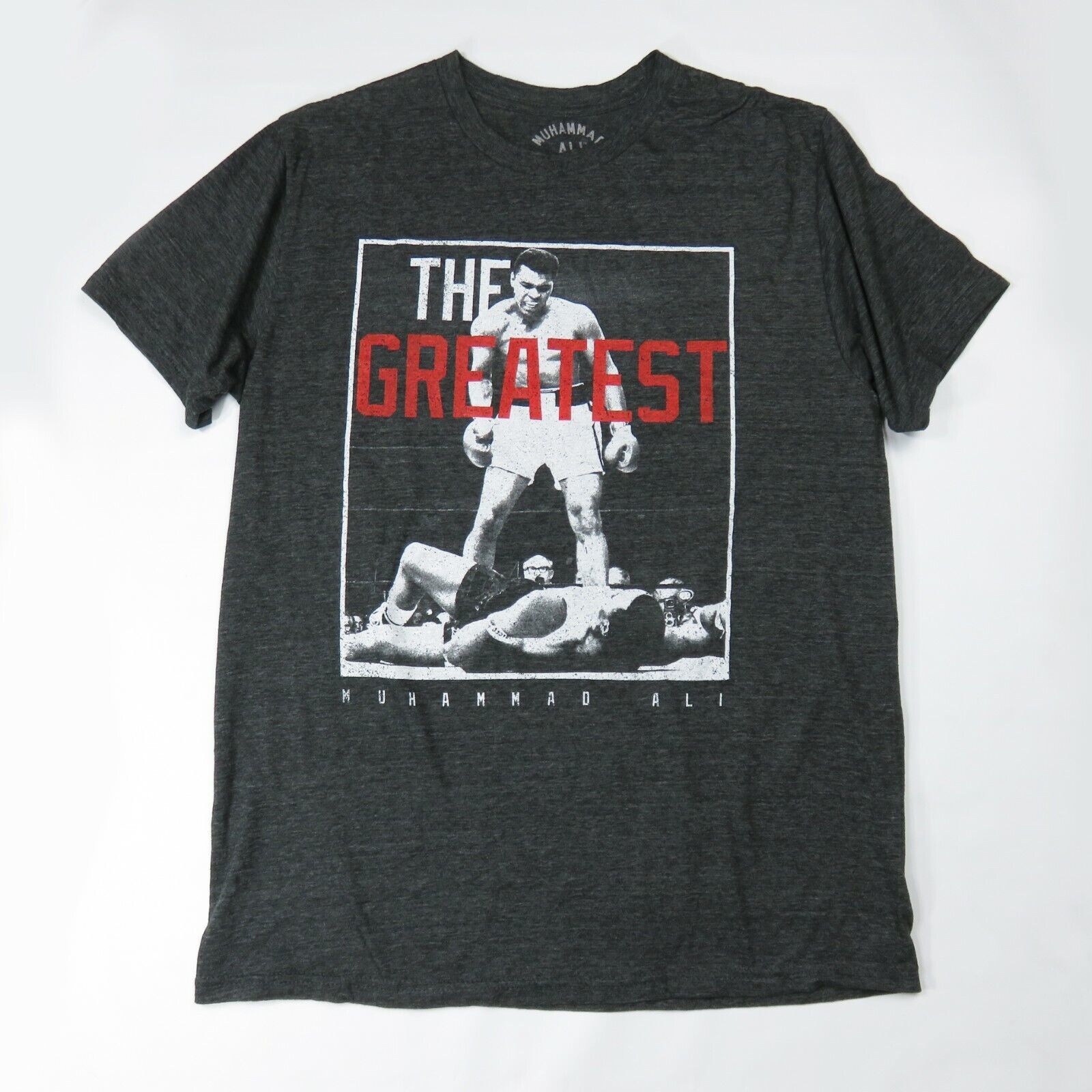Muhammad Ali The Greatest Boxer Grey T-shirt Tee Cotton Mens Sz XL