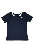 New Nike Navy Blue Training Jersey Shirt Navy Blue White Girl's Medium 707177 - $15.41