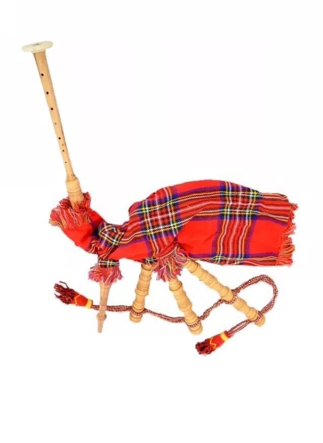 NEW JUNIOR PLAYABLE BAGPIPES /KIDS TOY BAGPIPE ROYAL STEWART TARTAN