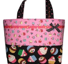 Cupcakes Diaper Bag, Pink Cupcakes Tote Bag, Baby Girls Pink Cupcakes Diaper Bag - $93.00