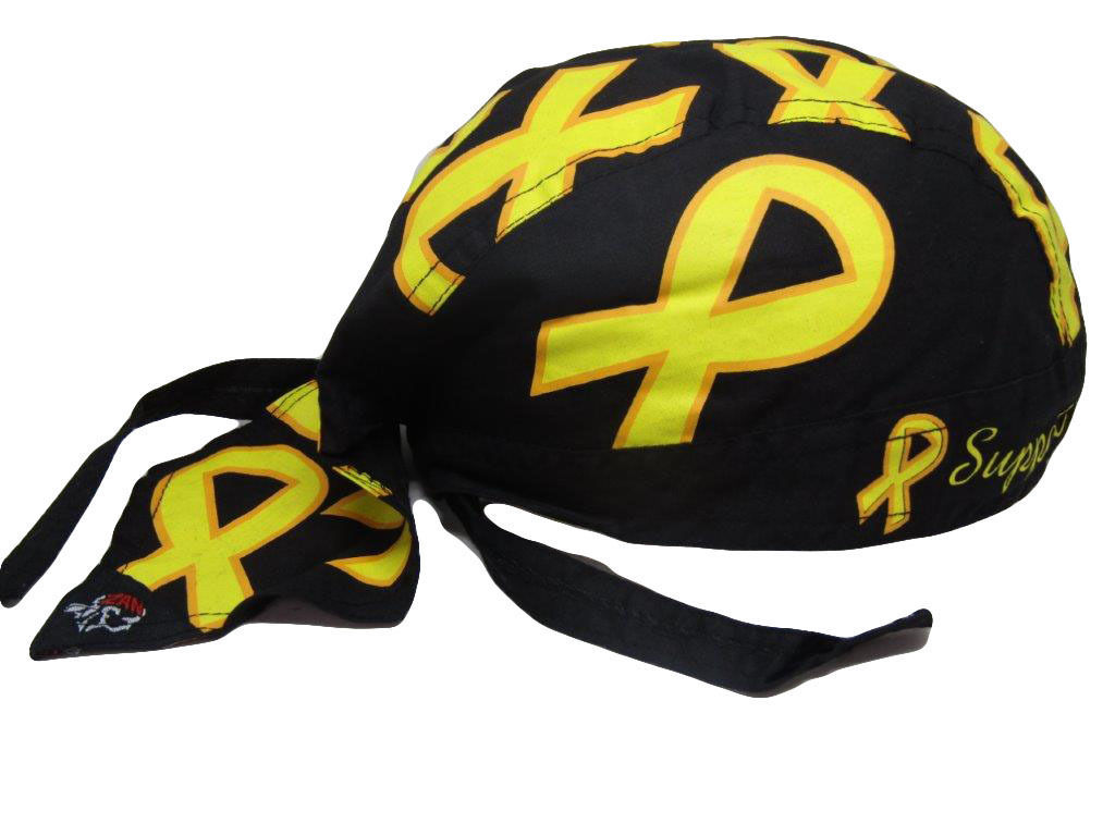 Vietnam Veteran Black Do Rag Doo Rag Skull Cap Head Wrap