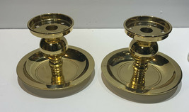 Partylite Brass Candle Holder Heavy Duty Pillar Or Tapers - $16.76