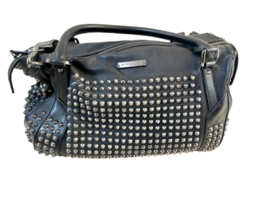 Black Burberry Studded Leather Satchel Shoulder Bag Purse Handbag Italy COA image 1