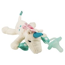Browns Lovey Pacifier and Teether Holder Dr Deer with Pink Pacifier 0 Months Plus