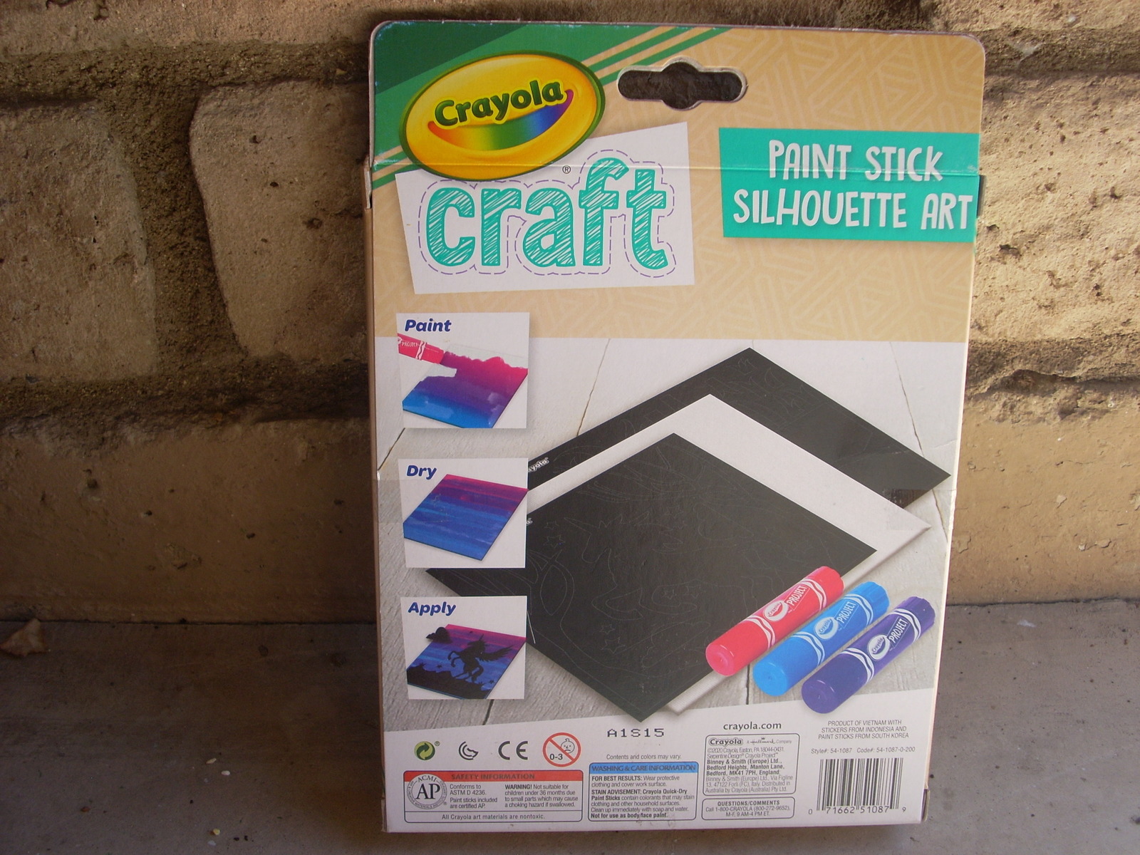 Crayola craft 3 paint sticks silhouette art and similar items