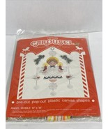 canvas carousel dick martin angel Mobile Christmas plastic canvas10” X19... - $21.89