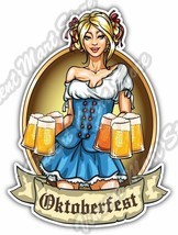 Oktoberfest Girl Beer Festival Munich Gift Car Bumper Vinyl Sticker Deca... - $3.50