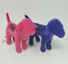 2 Victoria's Secret Rose Dogs Velours Love & Violet Animal en Peluche Jouet - $23.03