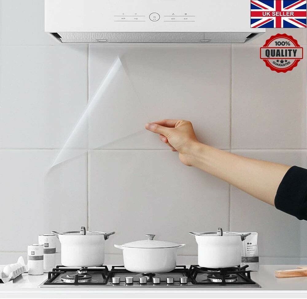 Transparent Oil Separation Wall Stickers The Kitchen Tile Cooker Gas Hob Clea...