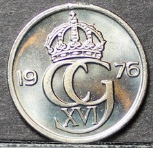 Schweden 10 Öre, 1976 Edelstein UNC ~1st Jahr ~ Schlüssel Datum - $3.58