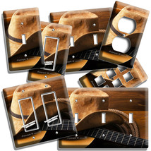 COWBOY HAT GUITAR ROPE LIGHT SWITCH PLATE OUTLET WESTERN ROOM COUNTRY HO... - $10.99+