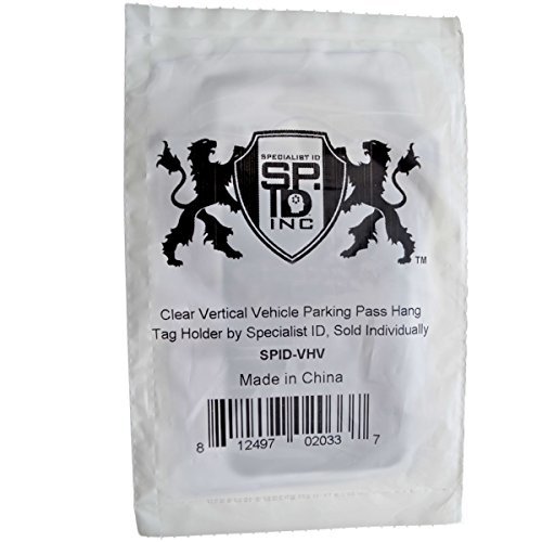 Clear Parking Permit Holder Durable Vertical Parking Lot Pass Rear