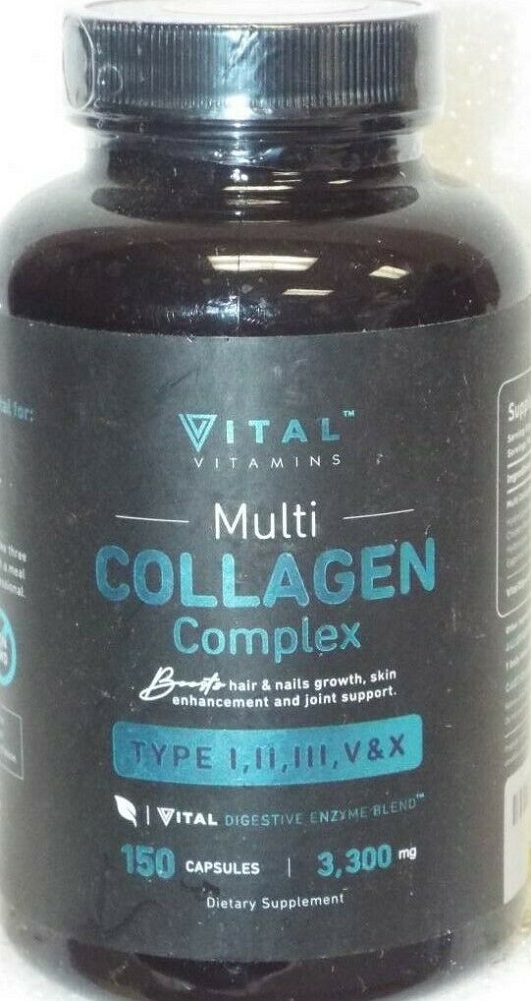 Vital Multivitamins Multi Collagen Complex 3300 mg Supplement - 150 Capsules