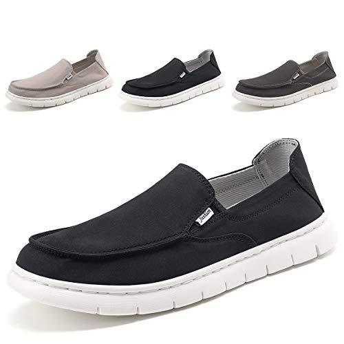 SONLLEIVOO Mens Deck Shoes Slip on Casual Summer Canvas Shoe Loafers ...