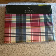 Lauren Ralph Lauren Sun Plaid Twin Flat Sheet New in Package - $37.99