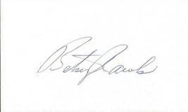 Betsy Rawls Signed 3x5 Index Card Golf HOF