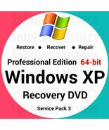 Windows Xp Pro 64 Bit Recovery Reinstall Boot Restore DVD Disc Disk - $14.99