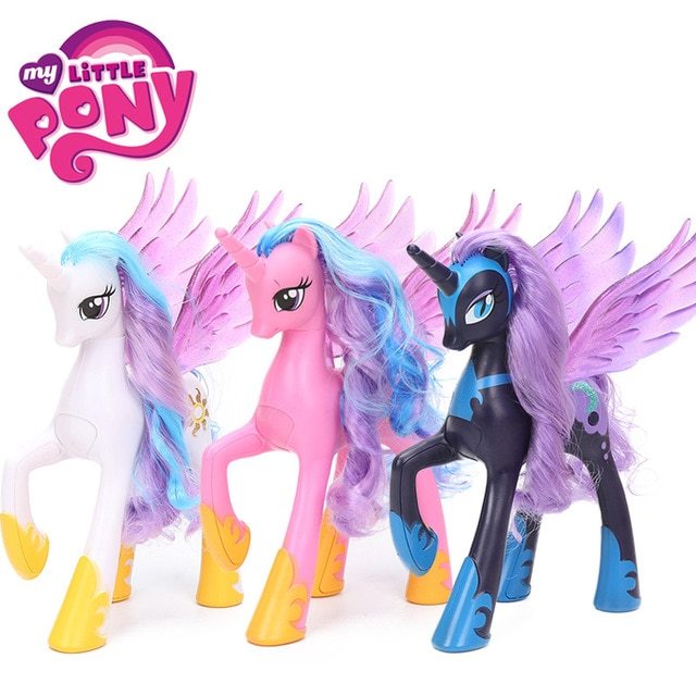 3pcs/set 22cm My Little Pony Toys Princess Celestia Luna Rainbow Dash ...