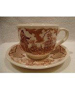 Alfred Meakin China fair winds  brown coffee cup &amp; saucer. - $15.00