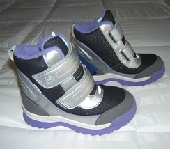Stride Rite Girls M2P Everest Snow Boots Size 12 M Purple Black Silver - $24.99