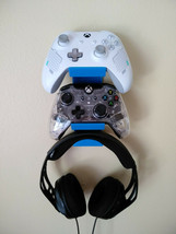 XBOX series PlayStation PS5 2Controllers+Headset Wall Mount Holder 3D Printed... - $15.99