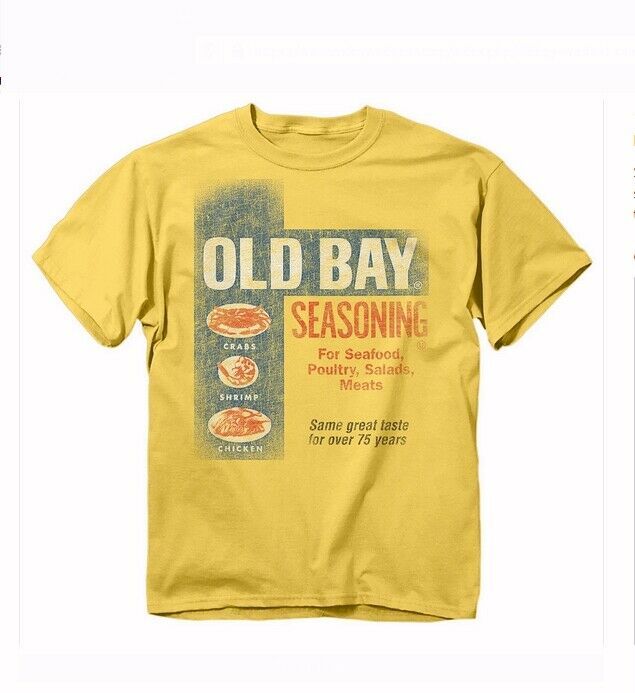 Old Bay Washed Can Art Short Sleeve T-Shirt - NEW FAST FREE SHIP