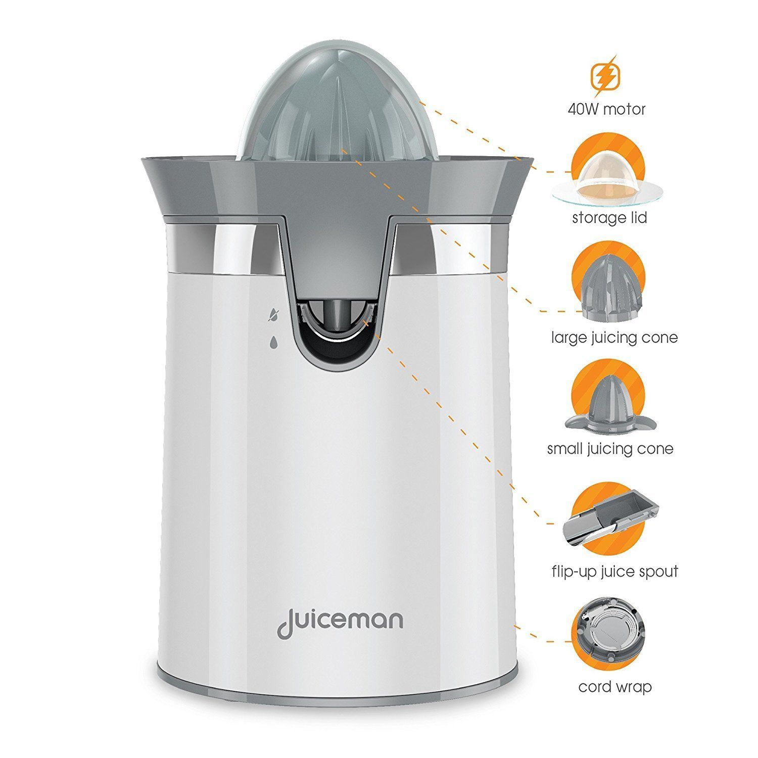 Electric Citrus Juicer Lemon Grapefruit Orange Fruit Extractor Juicing