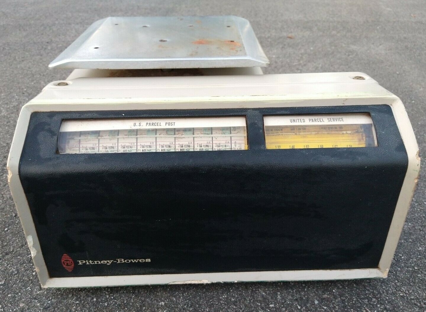 Vintage Antique Pitney Bowes Postal Meter USPS UPS Double Scale Heavy