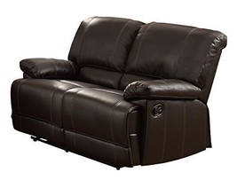 Homelegance Cassville Faux Leather Double Reclining Loveseat, Brown - $1,249.19