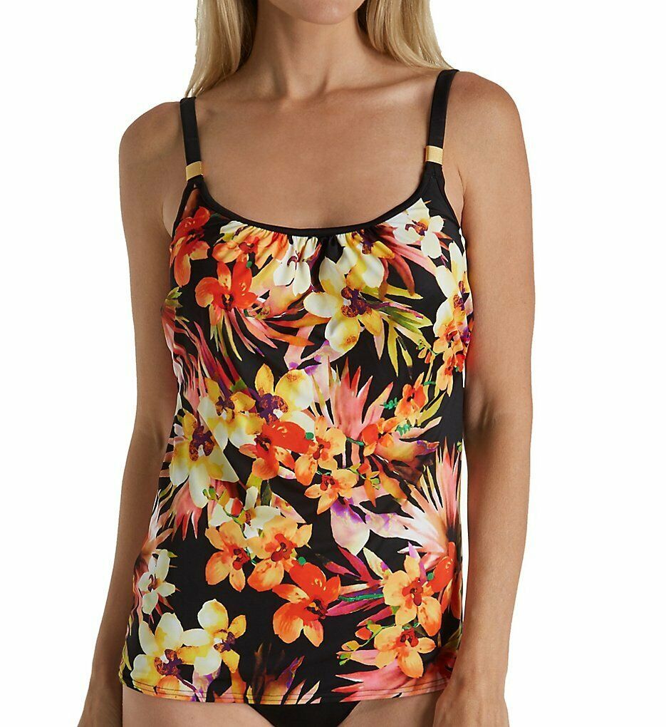 Fantasie Multi Ko Phi Phi Scoop Neck Tankini Swim Top Us 32ddd Swimwear 7495