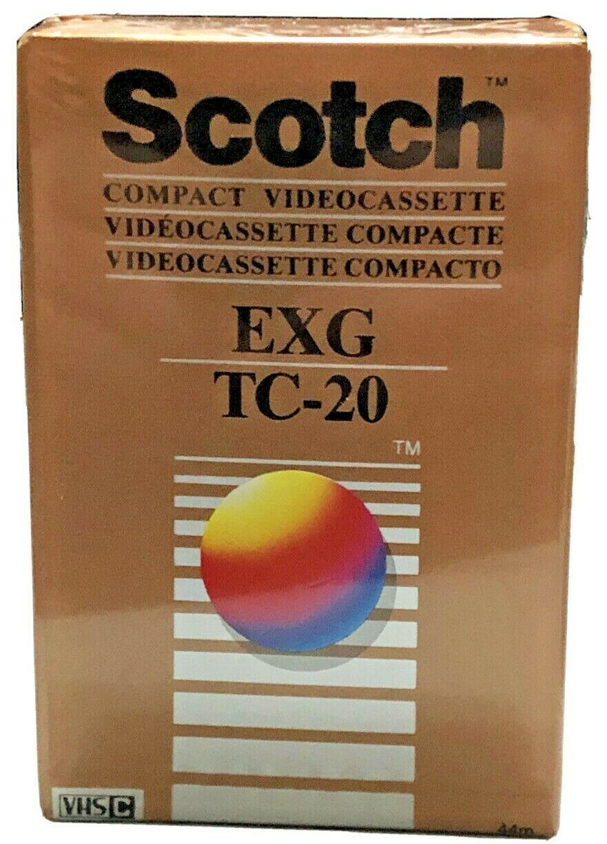 2 Scotch 3M EXG Extra High Grade TC20 VHSC Compact Videocassette New
