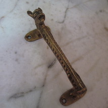 Antiques Architectural Hardware Brass Door Handles Puller Artisan Craft Cat - $76.44
