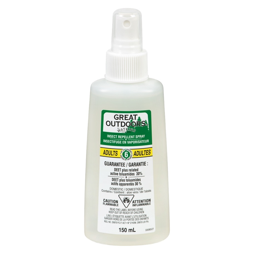 Great Outdoors Insect Repellent Adult Spray 3 x 150ml 30% Deet 6 hr Canada