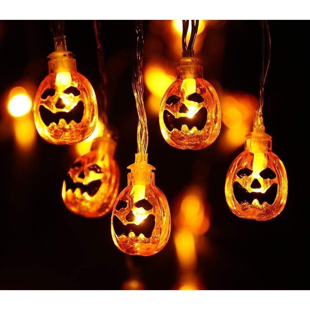 Halloween Pumpkin Ghost String Lights Indoor Outdoor 30 Led Lights Party Decor String Lights 6668