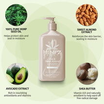 Hempz Koa & Sweet Almond Smoothing Herbal Body Moisturizer, 17 fl oz image 7