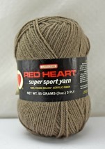 Vintage Red Heart Orlon Acrylic Super Sport Yarn - 1 Skein Taupe #656 - $8.50