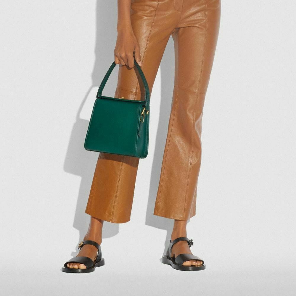 NWT COACH Originals Turnlock Shoulder Bag EMERALD GREEN Women's Bags