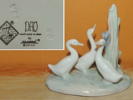 Lladro Nao 3 Geese Porcelain Figure Daisa goose duck ducks marked B-8A r... - $49.49