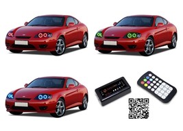 for Hyundai Tiburon 05-06 RGB Multi Color Bluetooth LED Halo kit for Headlights - $275.22