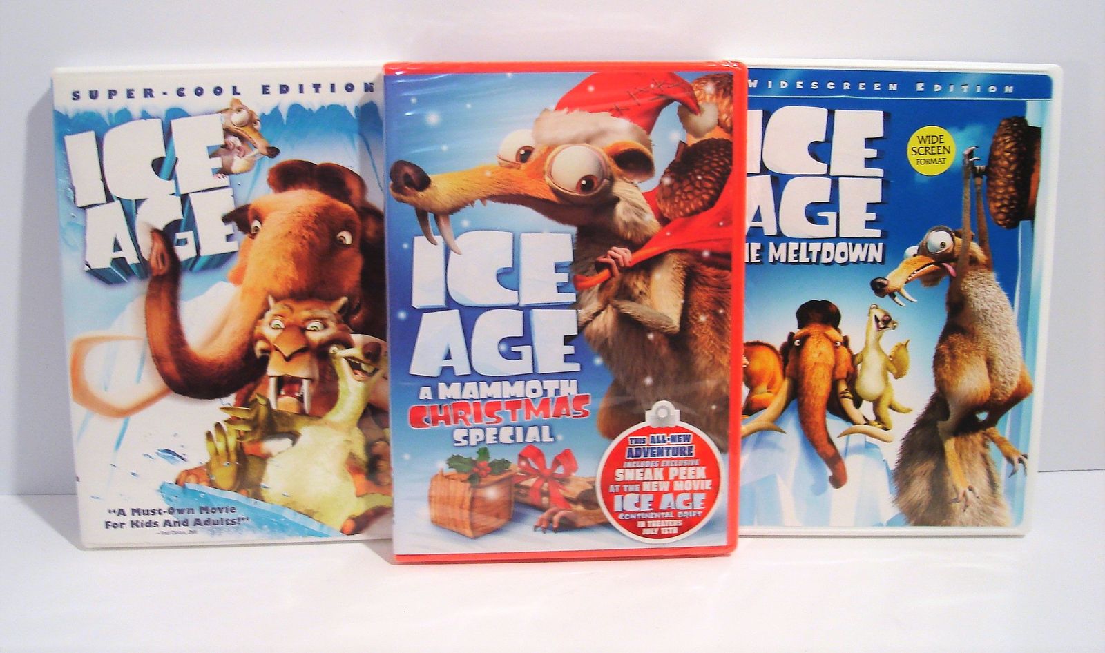 ICE AGE 3 Movie Lot Ice Age, Ice Age 2: The Meltdown & A Mammoth ...