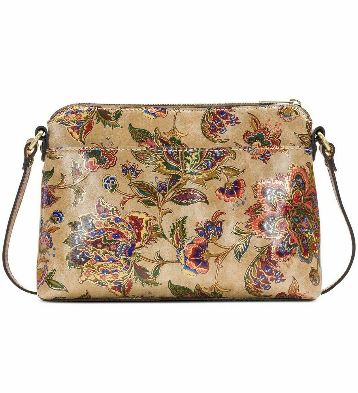 Patricia Nash Purse Beige French Tapestry Avellino Crossbody Leather ...