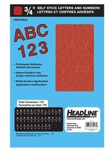 Headline Sign 3/4&#39; Self Stick On Red Permanent Letters &amp; Numbers - $6.79