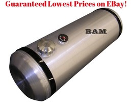 SPUN ALUMINUM GAS TANK 8 INCH SITE GAUGE WITH WELD-ON ALUMINUM MOUNTING BUNG